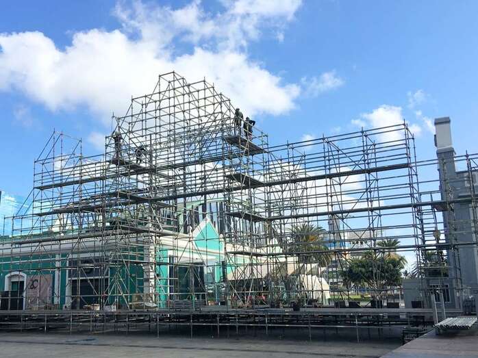 Los trabajos en el parque Santa Catalina comenzaron el 20 de diciembre con el cerramiento del espacio (Foto TA)